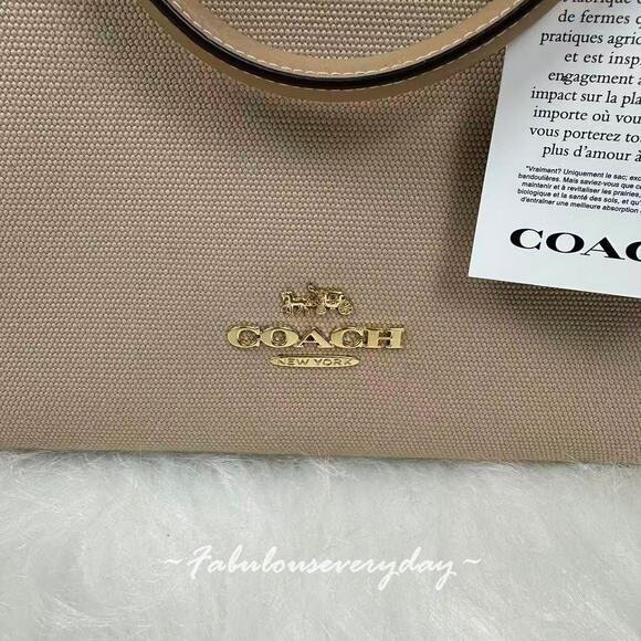 Coach Maggie Tote Bag In Colorblock In Canvas/Gold/Dark Natural Multi CAK59 NWT - Picture 7 of 11